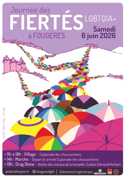 Affiche de la pride 2026 à Fougères